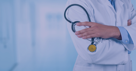 Doctor holds a stethoscope