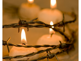 candles with barbed wire