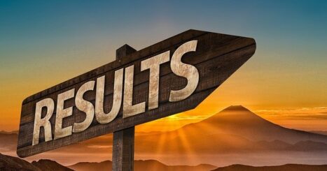 Wooden sign - "Results"