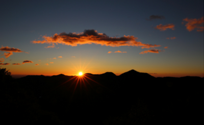 Sunset over the mountains